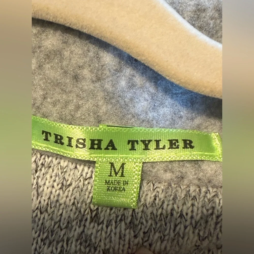 Trisha Tyler Women's Size-M Gray Fleece Coat Jacket Lagenlook